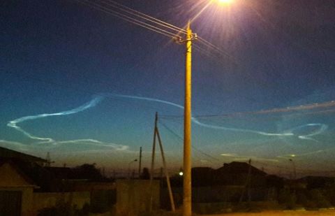 Необычное явление сняли в небе над Актау Необычное явление сняли в небе над Актау
